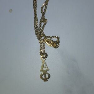 Alpha Phi Sorority Pendant Petite Pretty Gold!